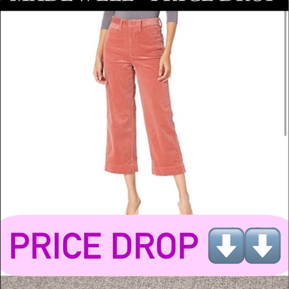 Madewell Pants - Madewell - Slim Emmett Wide-Leg Crop Pants